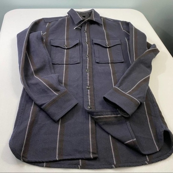 Destination J. Crew Shacket Twill Workshirt Two Pocket Button Up - Picture 4 of 5